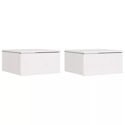  Fali éjjeli szekrény fiókkal 2 pcs Fehér 37 x 35 x 18.5 cm