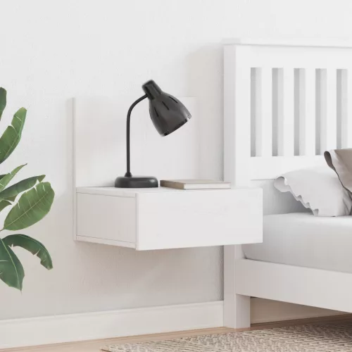  Fali éjjeli szekrény fiókkal 2 pcs Fehér 42 x 32.5 x 40 cm