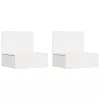  Fali éjjeli szekrény fiókkal 2 pcs Fehér 42 x 32.5 x 40 cm