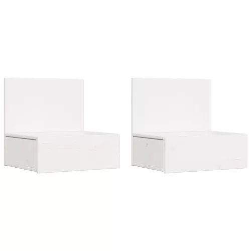  Fali éjjeli szekrény fiókkal 2 pcs Fehér 42 x 32.5 x 40 cm
