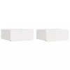  Fali éjjeli szekrény fiókkal 2 pcs Fehér 39 x 34 x 16.5 cm