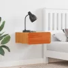  Fali éjjeli szekrény Viaszbarna 39 x 34 x 16.5 cm Tömör fenyőfa