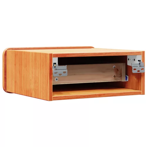  Fali éjjeli szekrény Viaszbarna 39 x 34 x 16.5 cm Tömör fenyőfa