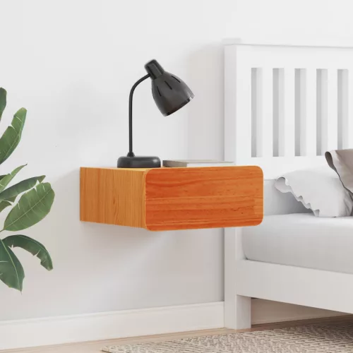  Fali éjjeli szekrény fiókkal 2 pcs Viaszbarna 39 x 34 x 16.5 cm