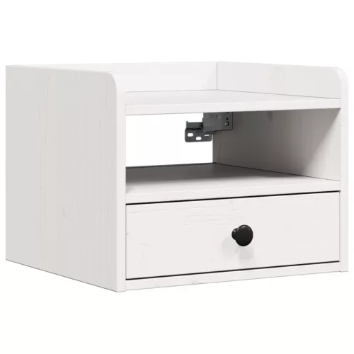  Éjjeli asztal fiókkal Fehér 38 x 36 x 29.5 cm Tömör fenyőfa