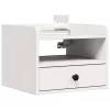  Éjjeli asztal fiókkal Fehér 38 x 36 x 29.5 cm Tömör fenyőfa