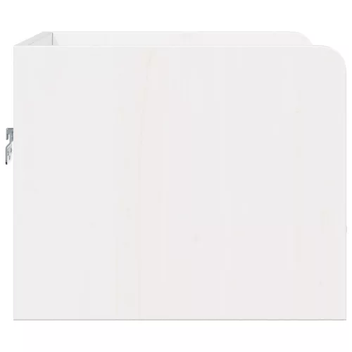  Éjjeli asztal fiókkal Fehér 38 x 36 x 29.5 cm Tömör fenyőfa