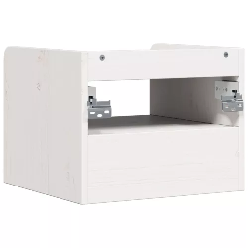  Éjjeli asztal fiókkal Fehér 38 x 36 x 29.5 cm Tömör fenyőfa