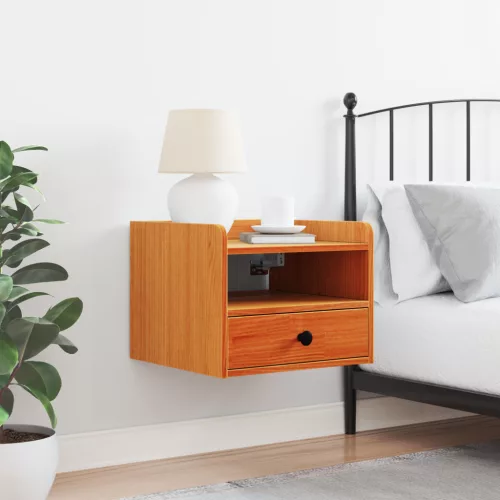  Éjjeli asztal Viaszbarna 38 x 36 x 29.5 cm Tömör fenyőfa