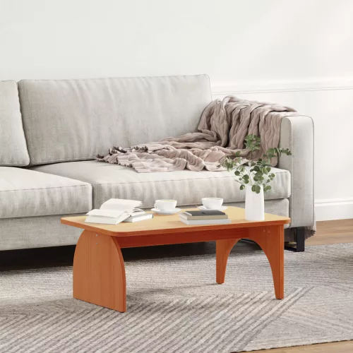  Dohányzóasztal Viaszbarna 80 x 50 x 31 cm Tömör fenyőfa