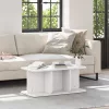  Dohányzóasztal Fehér 80 x 39.5 x 33.5 cm Tömör fenyőfa