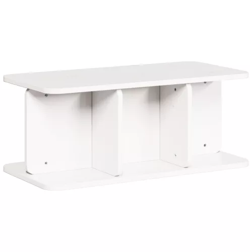 Dohányzóasztal Fehér 80 x 39.5 x 33.5 cm Tömör fenyőfa