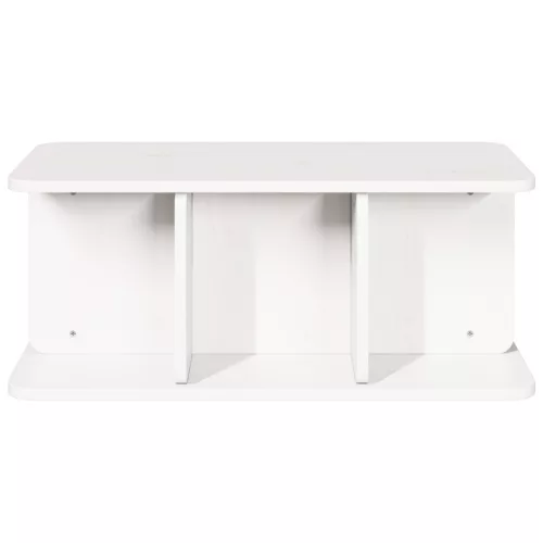  Dohányzóasztal Fehér 80 x 39.5 x 33.5 cm Tömör fenyőfa