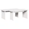  Dohányzóasztal 2 pcs Fehér 100 x 69 x 35.5 cm Tömör fenyőfa