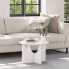  Dohányzóasztal Fehér 50 x 50 x 35 cm Tömör fenyőfa