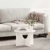  Dohányzóasztal Fehér 50 x 50 x 35 cm Tömör fenyőfa