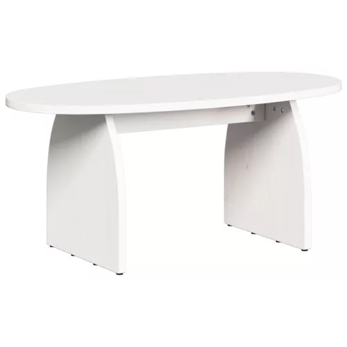  Dohányzóasztal Fehér 80 x 40 x 35 cm Tömör fenyőfa