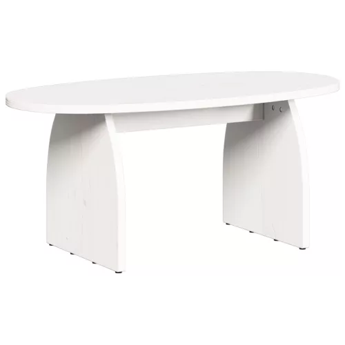  Dohányzóasztal Fehér 80 x 40 x 35 cm Tömör fenyőfa