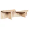  Dohányzóasztal 2 pcs Természetes 79 x 39.5 x 40 cm