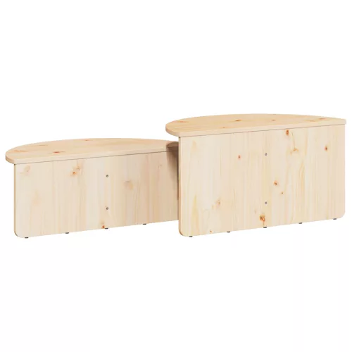  Dohányzóasztal 2 pcs Természetes 79 x 39.5 x 40 cm