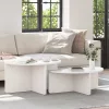  Dohányzóasztal 2 pcs Fehér 79 x 39.5 x 40 cm Tömör fenyőfa