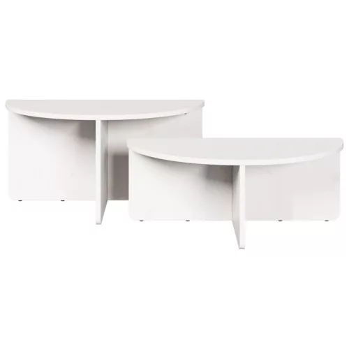  Dohányzóasztal 2 pcs Fehér 79 x 39.5 x 40 cm Tömör fenyőfa