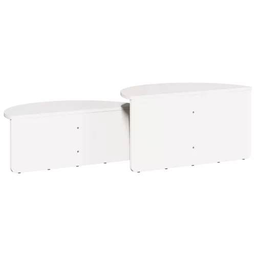  Dohányzóasztal 2 pcs Fehér 79 x 39.5 x 40 cm Tömör fenyőfa