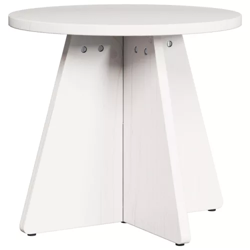  Kávasztal Szett 3 pcs Fehér 49 x 49 x 30 cm Tömör fenyőfa