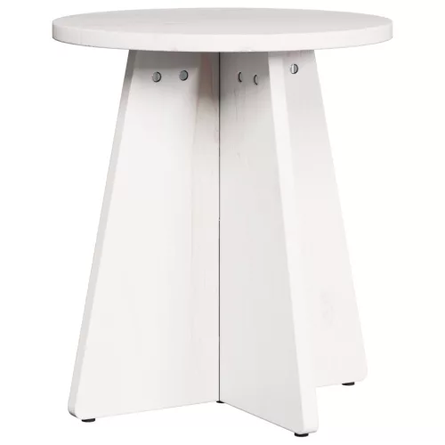  Kávasztal Szett 3 pcs Fehér 49 x 49 x 30 cm Tömör fenyőfa