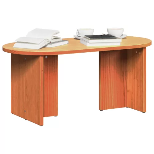  Dohányzóasztal Viaszbarna 80 x 39.5 x 35 cm Tömör fenyőfa