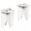  Kávasztal Szett 2 pcs Fehér 41.5 x 41.5 x 44 cm Tömör fenyőfa