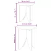  Kávasztal Szett 2 pcs Fehér 41.5 x 41.5 x 44 cm Tömör fenyőfa