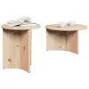  Kávasztal Szett 2 pcs Természetes 49 x 49 x 28 cm Tömör fenyőfa