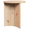  Kávasztal Szett 2 pcs Természetes 49 x 49 x 28 cm Tömör fenyőfa