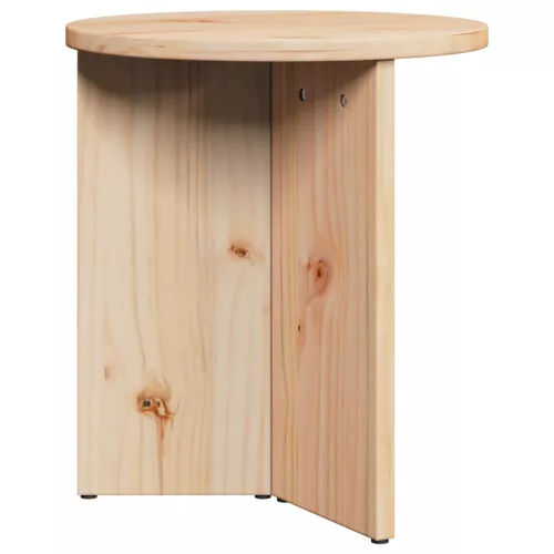  Kávasztal Szett 2 pcs Természetes 49 x 49 x 28 cm Tömör fenyőfa