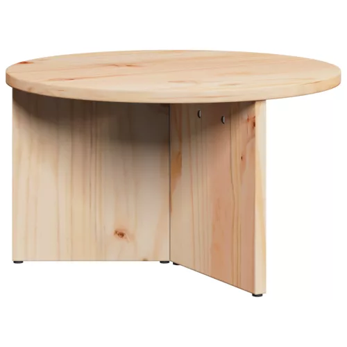  Kávasztal Szett 2 pcs Természetes 49 x 49 x 28 cm Tömör fenyőfa