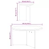  Kávasztal Szett 2 pcs Természetes 49 x 49 x 28 cm Tömör fenyőfa
