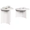  Kávasztal Szett 2 pcs Fehér 49 x 49 x 28 cm Tömör fenyőfa