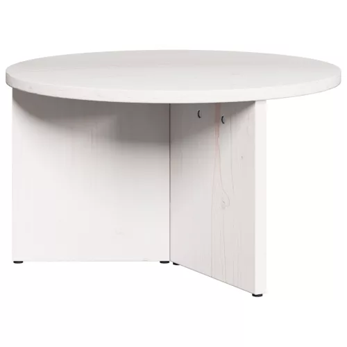  Kávasztal Szett 2 pcs Fehér 49 x 49 x 28 cm Tömör fenyőfa