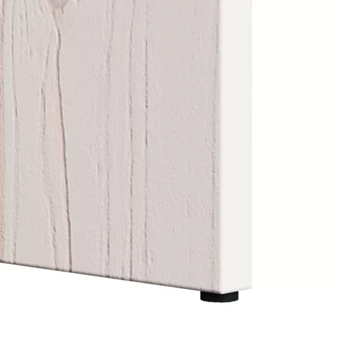  Kávasztal Szett 2 pcs Fehér 49 x 49 x 28 cm Tömör fenyőfa