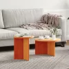  Kávasztal Szett 2 pcs Viaszbarna 49 x 49 x 28 cm Tömör fenyőfa