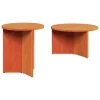  Kávasztal Szett 2 pcs Viaszbarna 49 x 49 x 28 cm Tömör fenyőfa