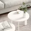  Kávasztal Szett 2 pcs Fehér 47.5 x 47.5 x 27 cm Tömör fenyőfa