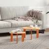  Kávasztal Szett 2 pcs Viaszbarna 47.5 x 47.5 x 27 cm