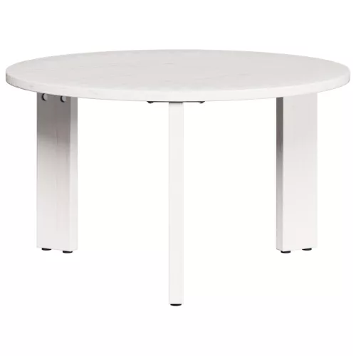  Kávasztal Szett 3 pcs Fehér 47.5 x 47.5 x 27 cm Tömör fenyőfa