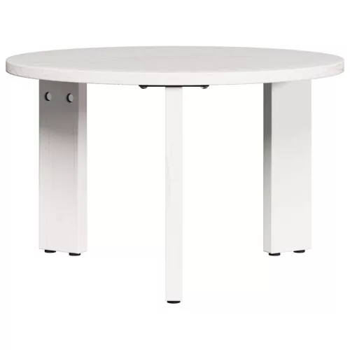  Kávasztal Szett 3 pcs Fehér 47.5 x 47.5 x 27 cm Tömör fenyőfa