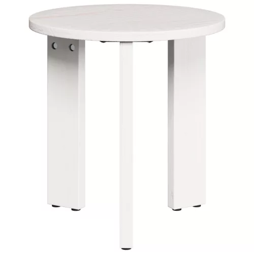  Kávasztal Szett 3 pcs Fehér 47.5 x 47.5 x 27 cm Tömör fenyőfa