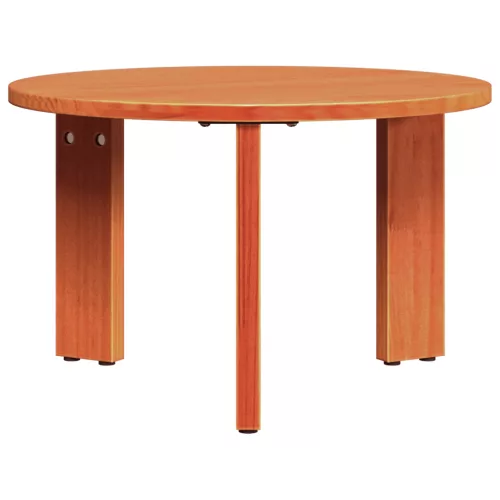  Kávasztal Szett 3 pcs Viaszbarna 47.5 x 47.5 x 27 cm