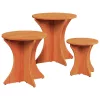  Kávasztal Szett 3 pcs Viaszbarna 46 x 46 x 47 cm Tömör fenyőfa