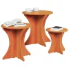  Kávasztal Szett 3 pcs Viaszbarna 46 x 46 x 47 cm Tömör fenyőfa